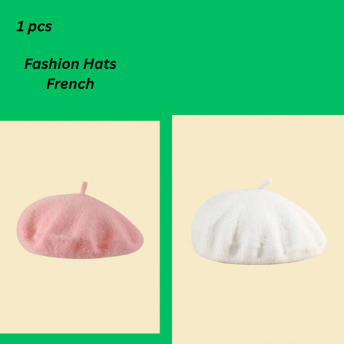 Plain beret hat wool - plain, autumn