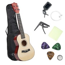23" Concert Beginners Ukulele with Felt Pick & Spare Strings – Natural