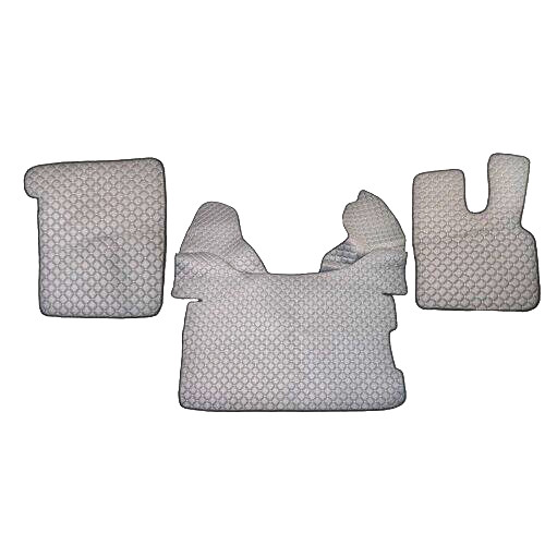 Grey floor mats eco - grey, leather