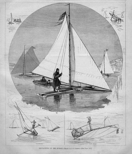 Ice yachting regatta - ice-yachting, the