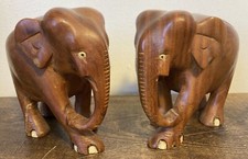 Vintage wooden elephants - wooden,