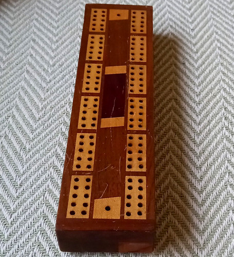 Vintage cribbage wooden - vintage,