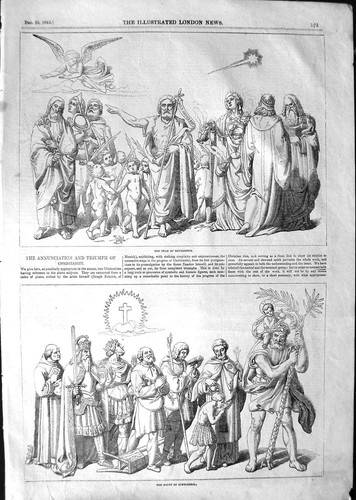 Old antique print - print, 1852