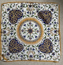 Aquascutum London neckerchief silk floral scarf made in Italy 17 inches square