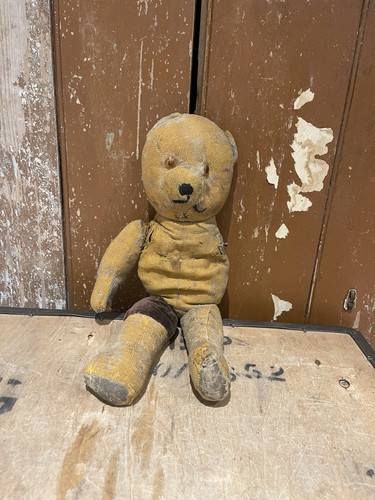 Antique original jointed teddy - original,