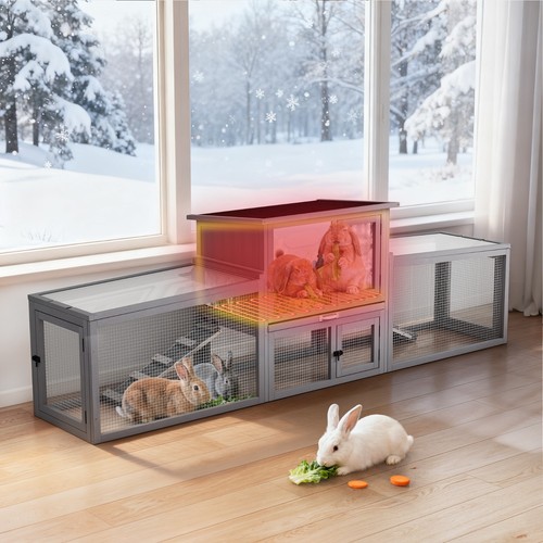 Insulated outdoor wood rabbit - insulated,