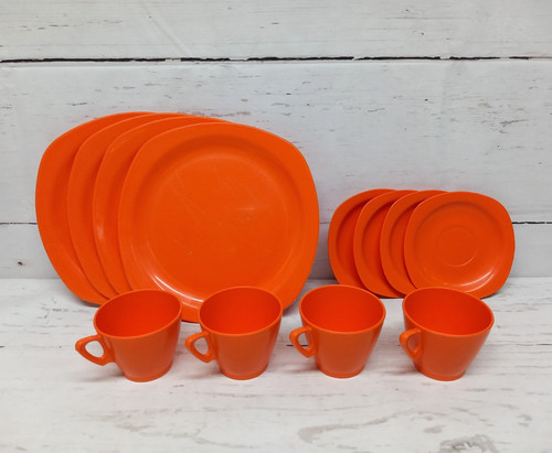 1960s orange picnic set - 1960s, 4