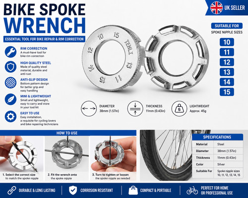 Spoke key wrench - spoke, bicycle