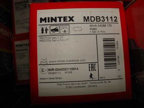 Mdb3112 front brake pad - mdb3112, set