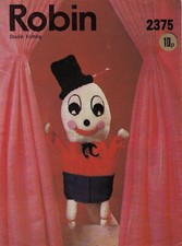 VINTAGE ROBIN DK HUMPTY DUMPTY PUPPET TOY KNITTING PATTERN