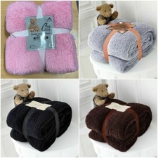 TEDDY BEAR FLEECE THROW BED