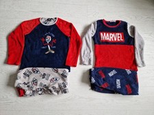 2x  Boys Long Sleeve Marvel Pyjama Set Toy Story Nightwear  Bundle Size UK 9-10 