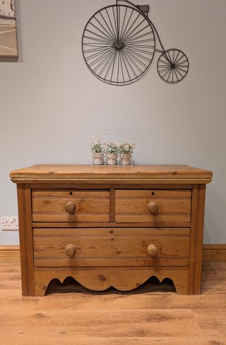 Vintage pine chest drawers - chest,