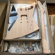 Unfinished DIY Explorer Kit guitar Mahogany body rosewoood fretboard