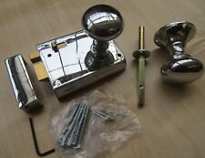 OLD RETRO STYLE BEDROOM BATHROOM RIM DOOR LATCH LOCK KNOB HANDLES