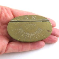 Antique Brass Snuff Box Vesta