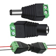 12V DC MALE FEMALE POWER 5.5X2.1MM CONNECTOR CABLE ADAPTER JACK PLUG CCTV CAMERA