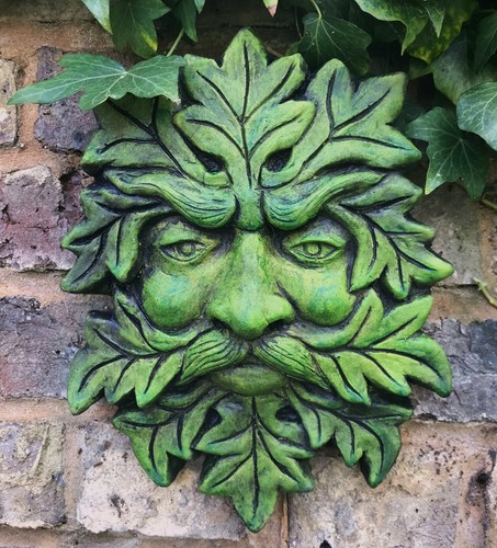 Pagan king green man - man, wall