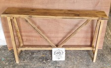 Rustic Reclaimed Solid Wood Console Table Scaffold Board Storage  *