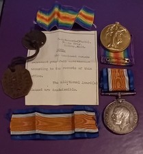 Ww1 military medal pair - ww1,