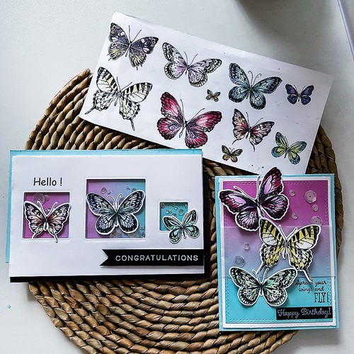 Vintage butterflies metal - vintage,
