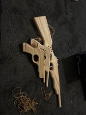 Rubber Band Wooden Toy Gun