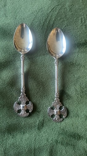 Antique silver souvenir spoons - antique,