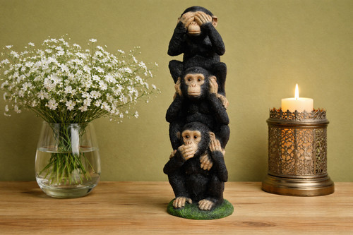 Three wise monkeys - three,