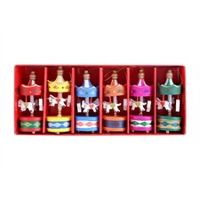 Hot Wooden Carousel Horse Orament Merry Go Round Christmas Room Decoration Kids