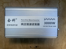 Pure Sine Wave 1500w 3000w  Inverter Dc 12v To Ac 220V Lcd display with leads