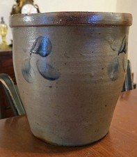 Antique Stoneware Crock Blue