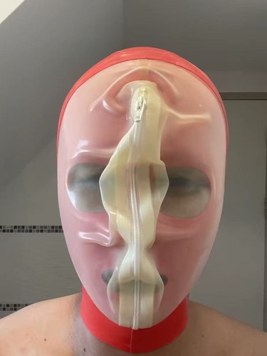 Double layer latex hood - latex, with