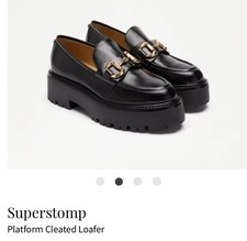 Russell & Bromley Superstomp Platform Cleated Loafer in black uk 7 RRP £295