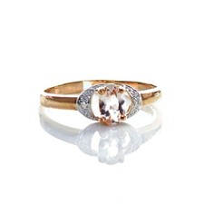 9ct Morganite Diamond Ring