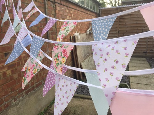 Fabric bunting vintage - , bunting.vintage