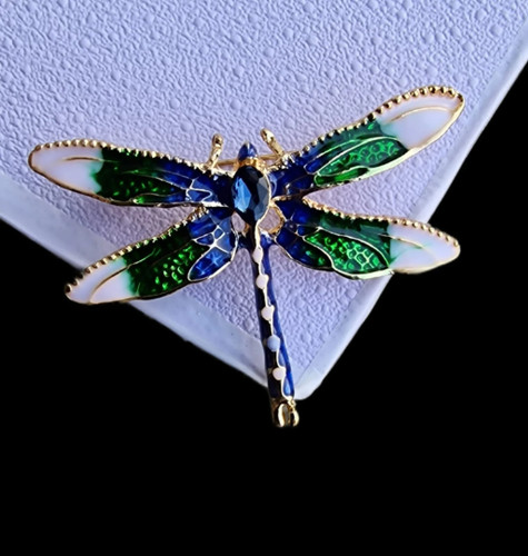 Dragon crystal broach vintage - ,