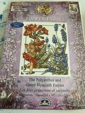 DMC Flower Fairies Cross Stitch Kit - The Polyanthus & Grape Hyacinth Fairies