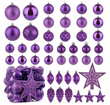 43Pcs Shatterproof Christmas Ball Ornaments Set Xmas Tree Decoration Bauble Home