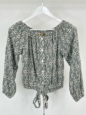 SKEMO NWT Ikat Tie Top Off the