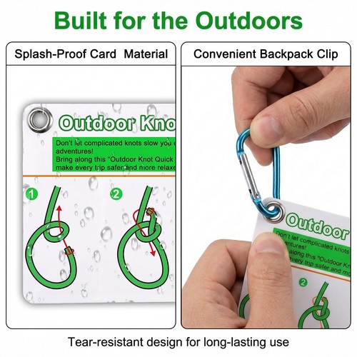 Rock climbing knot cards - knot,