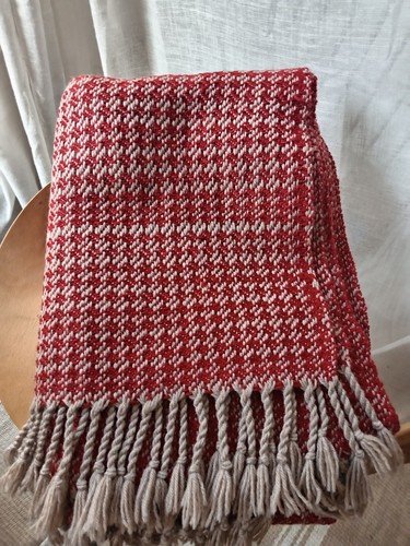 Pure wool woven throw blanket - wool,