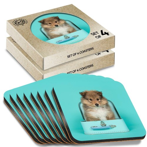 Boxed square coasters - boxed,