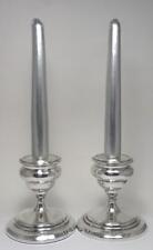 Pair of Antique Sterling Silver Chunky Candlesticks (3 ¾” tall)– Hallmarked 1910