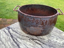 Vintage Holcroft cast iron swing handled 40 Pint cooking ('Gypsy') Pot