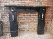 Stunning antique Victorian slate and marble fireplace surround.