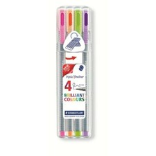 Staedtler Triplus Fineliner Brilliant Colours 0.3mm -Purple, Orange, Green, Pink