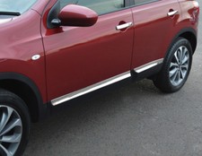 Chrome Side Door Streamer Trim Set Covers To Fit Nissan Qashqai (2006-14)