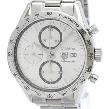 Polished TAG HEUER Carrera Calibre 16 Chronograph Steel Watch CV2017 BF582414