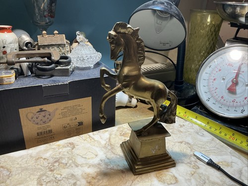 Vintage brasss prancing horse - vintage,