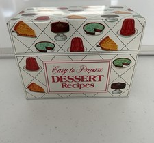 Vtg. Tin Metal Recipe Box